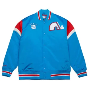Quebec Nordiques Cooperstown Sky Blue Varsity Jacket