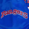 Real Texas Rangers Retro Full-Snap Blue Varsity Satin Jacket