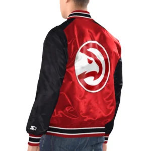 Red Atlanta Hawks Renegade Varsity Jacket 1