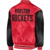 Red Houston Rockets The Enforcer Varsity Jacket 1
