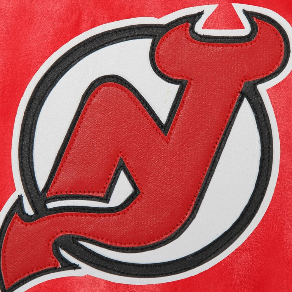Red New Jersey Devils Varsity Jacket 2