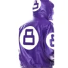 Robert Phillipe 8 Ball Violet Fur Hooded Jacket