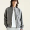 Root Classic 2.0 Grey Wool and Leather Varsity Jacket