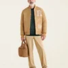 Roots Shearling Camel Varsity Jacket 5