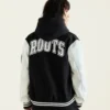 Roots Vintage 2.0 Black and White Varsity Jacket 1