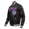 Sacramento Kings City Edition Black Satin Varsity Jacket