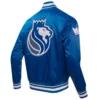 Sacramento Kings City Edition Blue Satin Varsity Jacket 1