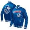Sacramento Kings City Edition Blue Satin Varsity Jacket 2