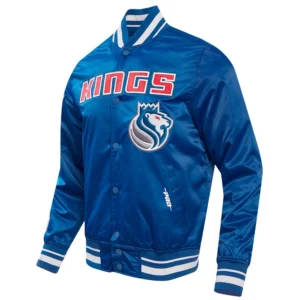 Sacramento Kings City Edition Blue Satin Varsity Jacket