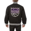 Sacramento Kings One Color Full Wool Varsity Black Jacket 1