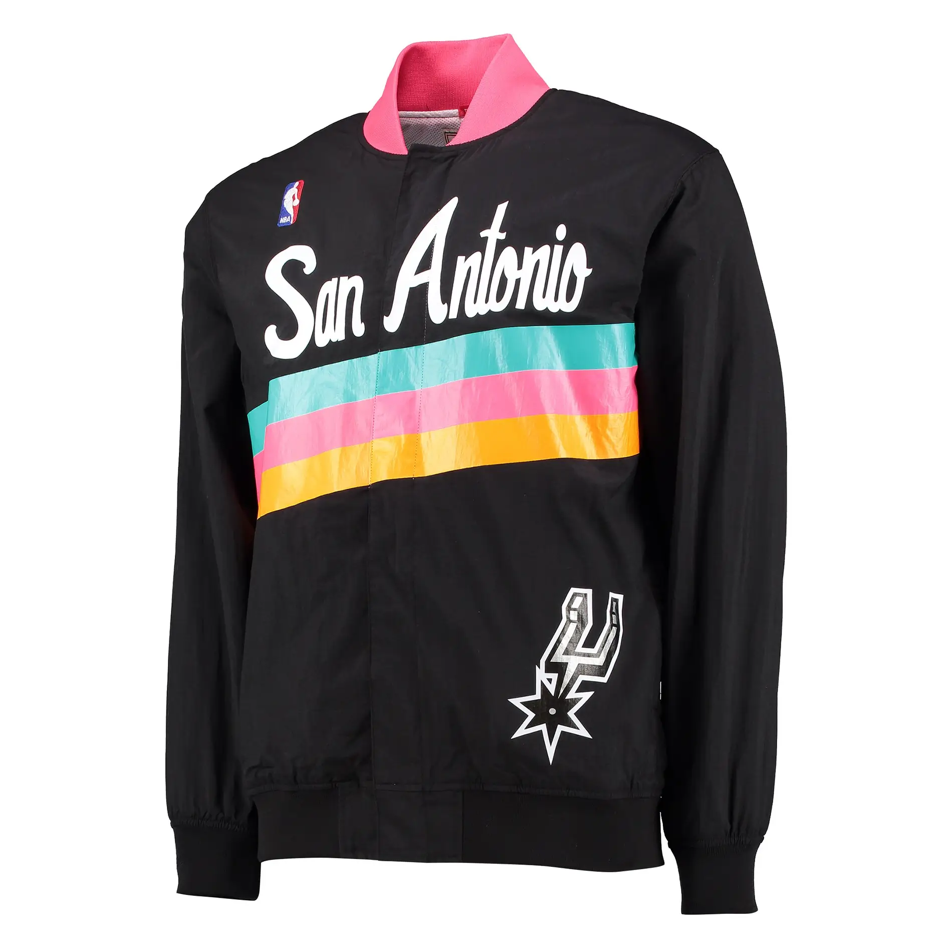 San Antonio Spurs 1994-95 Authentic Black Varsity Jacket 2