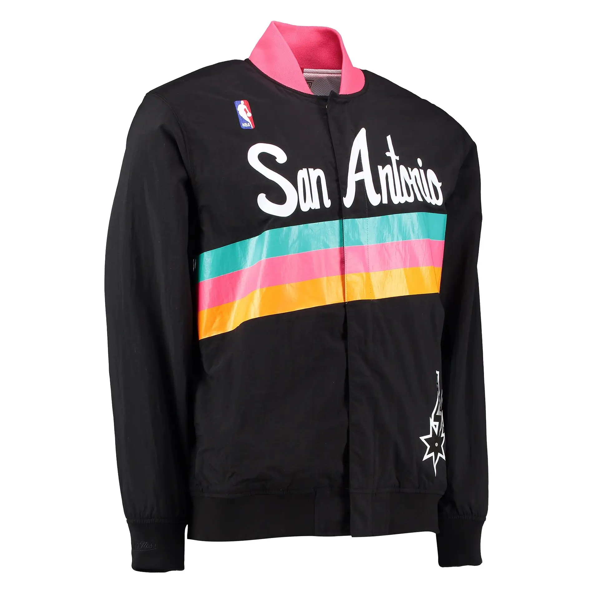 San Antonio Spurs 1994-95 Authentic Black Varsity Jacket 3