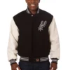 San Antonio Spurs Domestic Two Tone Wool & Leather Varsity Jacket