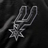 San Antonio Spurs Enforcer Full-Snap BlackGray Satin Varsity Jacket 1