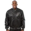 San Antonio Spurs Full Leather Black Varsity Jacket