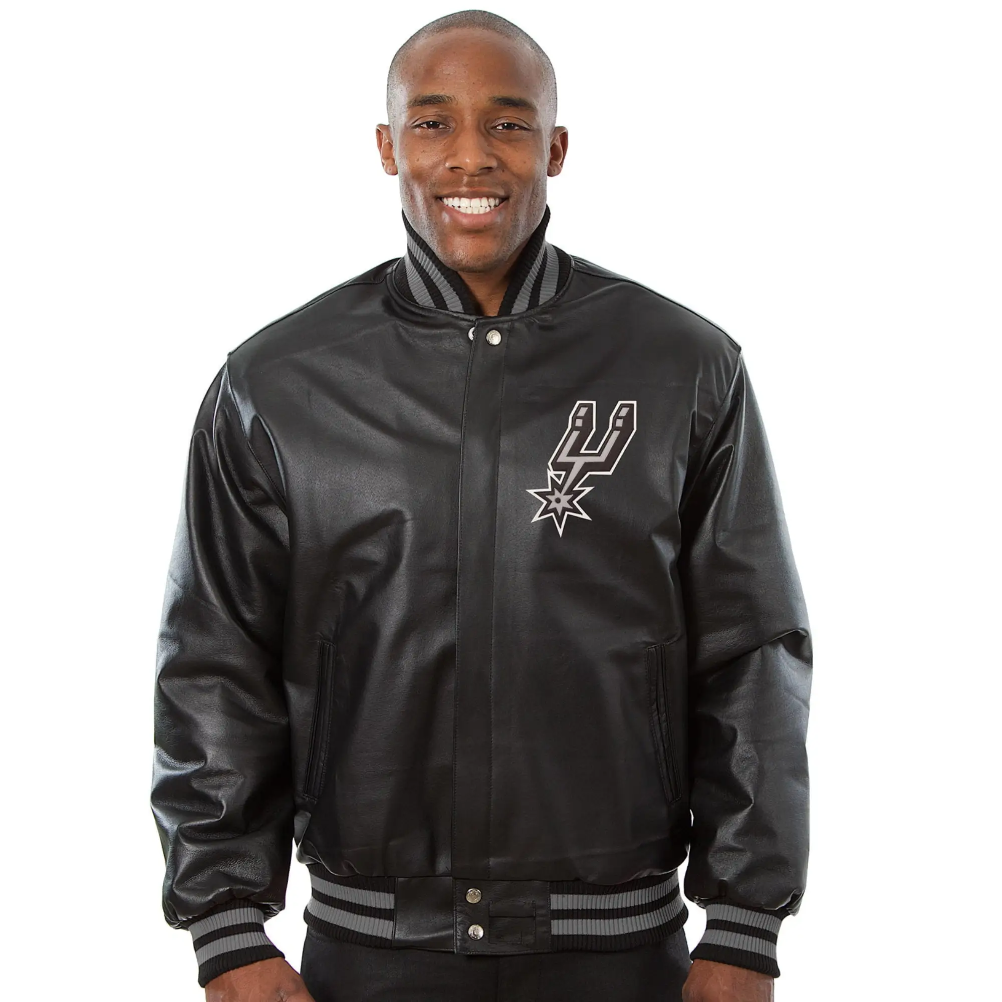 San Antonio Spurs Full Leather Black Varsity Jacket