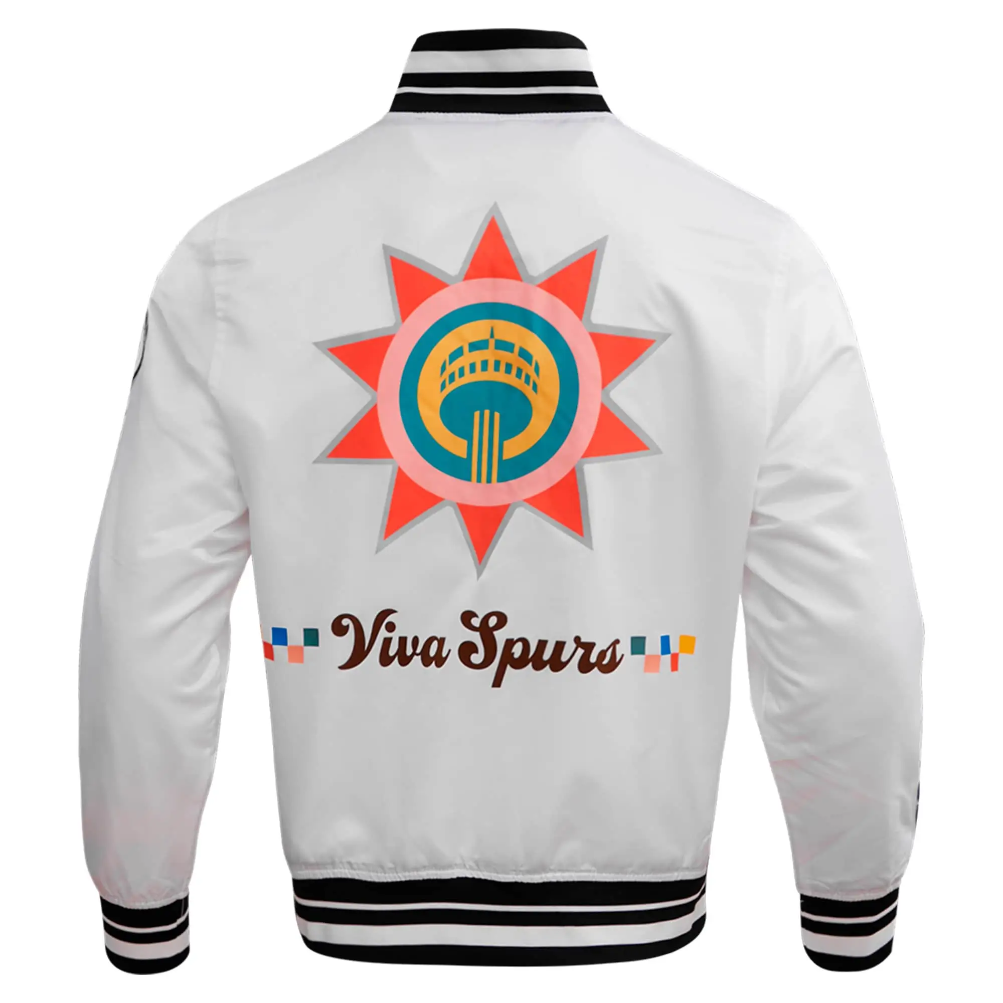 San Antonio Spurs New City Edition White Varsity Jacket 4