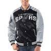 San Antonio Spurs Renegade BlackSilver Satin Varsity Jacket