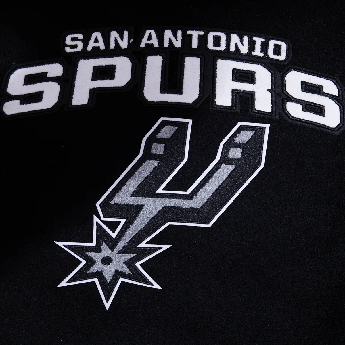 San Antonio Spurs Retro Classic Black Wool & Leather Varsity Jacket 9
