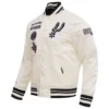 San Antonio Spurs Retro Classic Rib Varsity Jacket 1