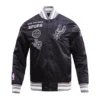 San Antonio Spurs Retro Classic Satin Black Varsity Jacket