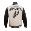 San Antonio Spurs Retro Classic Wool & Leather Varsity Jacket 3