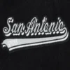 San Antonio Spurs Script Tail Black Wool & leather Varsity Jacket 5