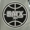San Antonio Spurs Script Tail Ribbed Knitted Gray Satin Varsity Jacket 5