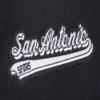San Antonio Spurs Script Tail Women’s Black Wool and Leather Varsity Jacket 4