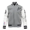 San Antonio Spurs Script Tail Wool & Leather Varsity Jacket