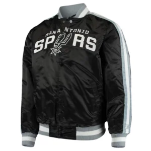 San Antonio Spurs The Offensive Black Satin Varsity Jacket