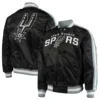 San Antonio Spurs The Offensive Black Satin Varsity Jacket 4