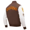 San Diego Padres Classic Logo Brown & White Varsity Jacket 1