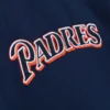 San Diego Padres Heavyweight Full-Snap Blue Satin Varsity Jacket 2