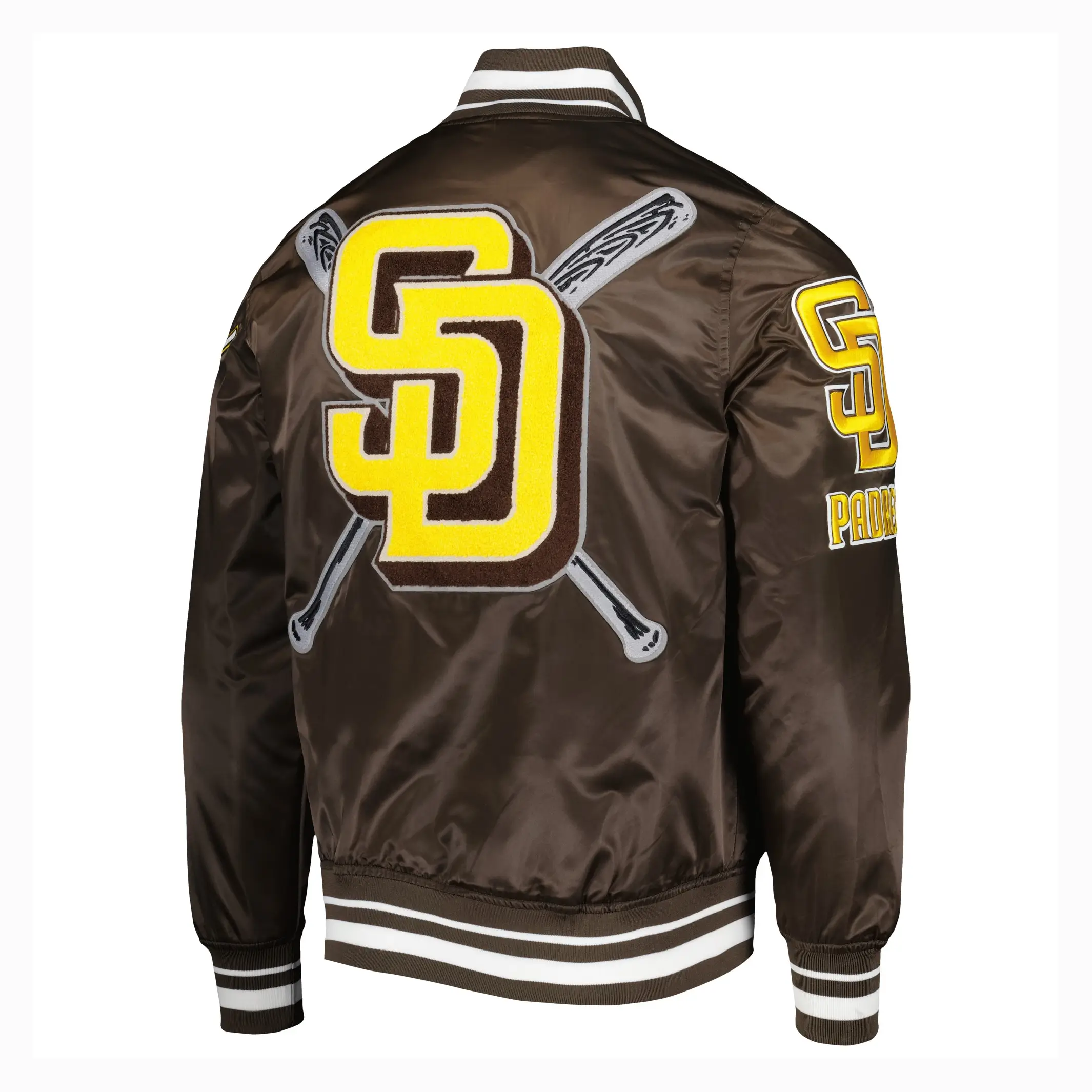 San Diego Padres Mashup Full-Snap Satin Varsity Jacket 1