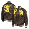 San Diego Padres Mashup Full-Snap Satin Varsity Jacket 2