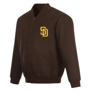 San Diego Padres One Color Brown Varsity Jacket