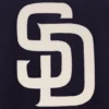 San Diego Padres One Color Handcrafted Logo Navy Wool Varsity Jacket 2