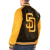 San Diego Padres Renegade Satin Varsity BrownYellow Jacket 1