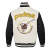 San Diego Padres Retro Classic Cream & Black Varsity Jacket 3