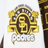 San Diego Padres Retro Classic Women’s Wool & Leather Varsity BrownWhite Jacket 4