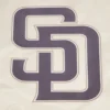 San Diego Padres Script Tail Full-Snap Satin Varsity Cream Jacket 6