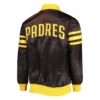 San Diego Padres The Captain II Satin Varsity Brown Jacket 1