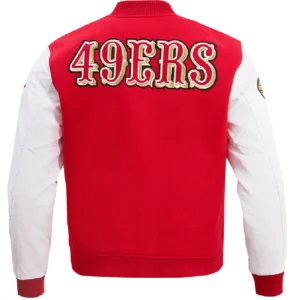 San Francisco 49ers Classic Wool Varsity Red Jacket 1