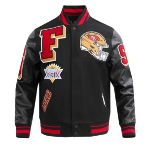 San Francisco 49ers Mashup Black Varsity Jacket