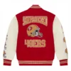 San Francisco 49ers OVO Scarlet Full-Snap Varsity Jacket 1