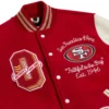 San Francisco 49ers OVO Scarlet Full-Snap Varsity Jacket 2