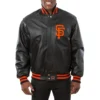 San Francisco Giants Black Full Leather Varsity Jacket