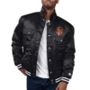 San Francisco Giants Black Varsity Satin Trucker Jacket