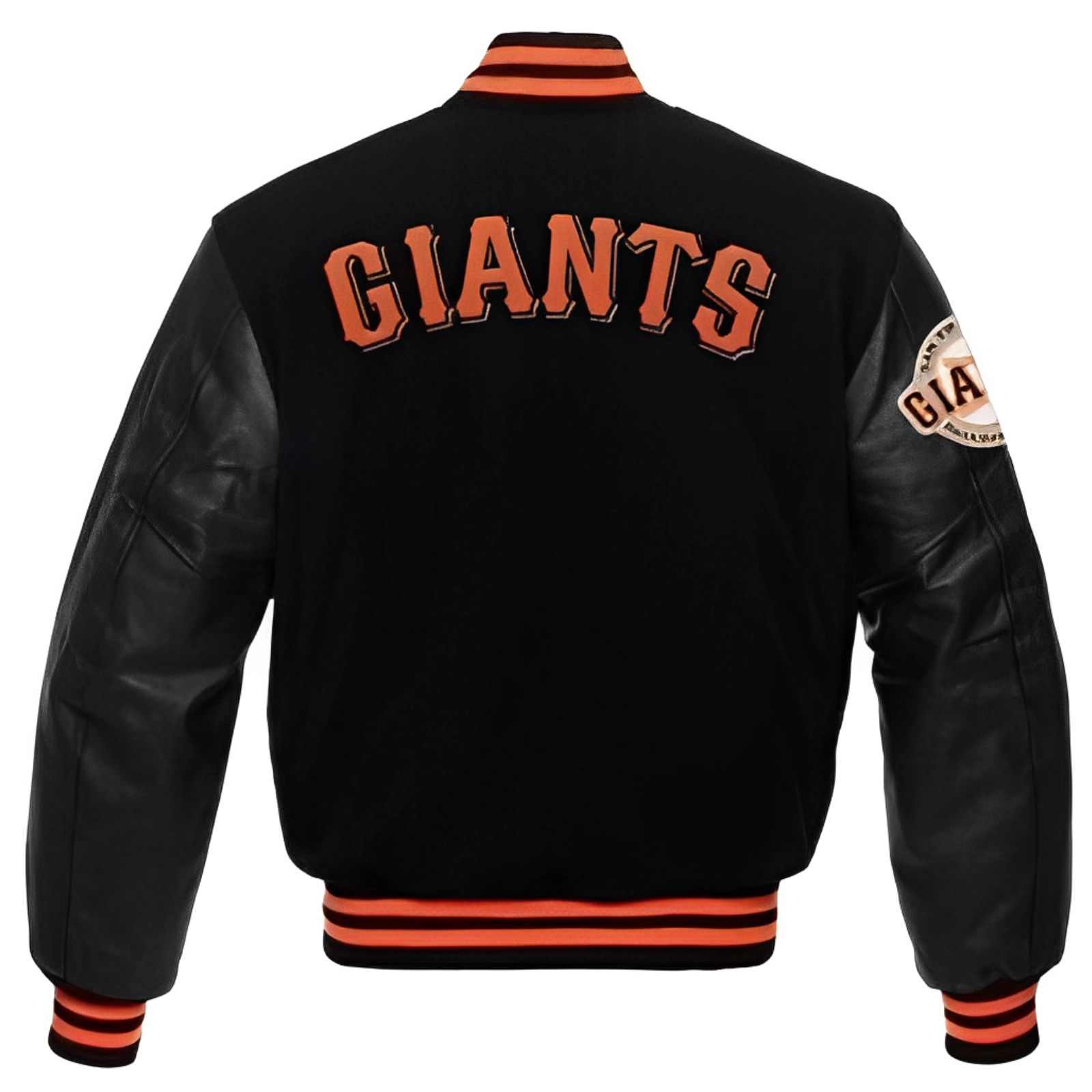 San Francisco Giants Letterman Black Wool & Leather Varsity Jacket 1